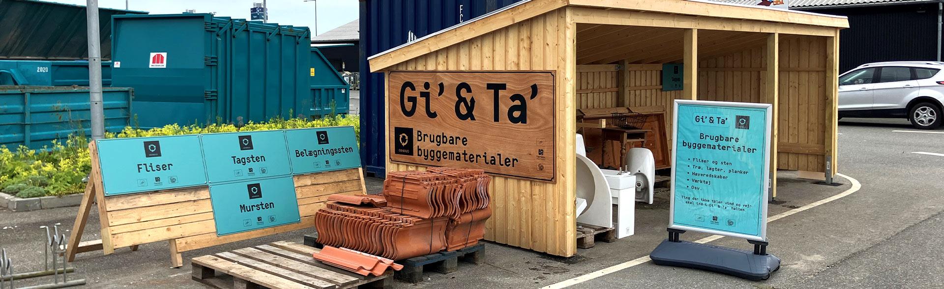 Byggematerialer Udendørs område til direkte genbrug af byggematerialer